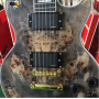 Custom GB Style Les Paul LP Electric Guitar Gray Burl Maple Top Gold Hardware
