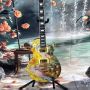 Custom GB LP Style Handpaint Electric Guitar with 2H pickup Gold Hardware Mahogany Body
