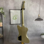 Custom GB Firebird Style Electric Guitar in Gold Color Solid HPL Fretboard HH Pickups Mahogany Body
