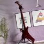 Custom 4 Strings Irregular Special Body Shape Electric Bass Guitar in Metallic Red ​Color Solid Body Maple Neck
