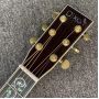 Custom D Body Life Tree Inlay Sunburst Acoustic Electric Guitar, Customized logo, Ebony Fingerboard, Martin style D45 acoustic guitar