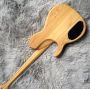 Custom 5 Strings BUTTERFLY Style Electric Bass with Burl Maple Top Gold Hardware