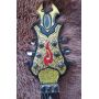 Custom Handcrafted Grand Special Body Cow Skull Electric Guitar with Colorful Painting and Hummbucker Pickups, OEM Professional Guitar