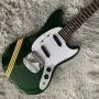 Custom Mustang Electric Guitar Metallic Green S-S Pickups Chrome Hardware