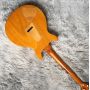 Custom Flamed Maple Top Electric Guitar with Bird Inlay and Chrome Hardware in Yellow PRS Style Guitar