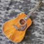 New Custom Full Koa Wood D-45k Acoustic Electric Guitar Solid KOA Top Abalone Shell Inlay