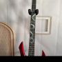 Custom Special Irregular Body Shape Transparent Red Electric Bass Guitar 4 Strings Basswood Body 