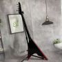 Custom 4 Strings V Shape Black Body Electric Bass Guitar Rosewood Fretboard