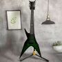 Custom 7 Strings Factory 24 Frets Bird of Prey Green Burst Electric Guitar Flame Maple Top Solid