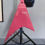 Custom Swallow Tail V Style Solid Body Electric Guitar in Pink Color Mahogany Body Neck HH Pickups