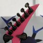 Custom Swallow Tail V Style Solid Body Electric Guitar in Pink Color Mahogany Body Neck HH Pickups
