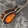 Custom Sunburst Color Solid Spruce Top 40 Inch OM Type Acoustic Guitar Rosewood Body Fingerboard