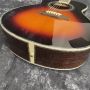 Custom Sunburst Color Solid Spruce Top 40 Inch OM Type Acoustic Guitar Rosewood Body Fingerboard