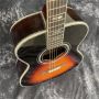Custom Sunburst Color Solid Spruce Top 40 Inch OM Type Acoustic Guitar Rosewood Body Fingerboard