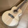 43 Inches sj200 Solid Spruce Jumbo Acoustic Guitar Abalone Inlays Flamed Maple Back Side