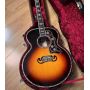 Custom Gibson Style SJ200AA Sunburst Color Solid Wood Acoustic Guitar SOLID BACK SIDE, HANDCARVED Guitar 