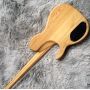 Custom 5 Strings Neck Through Body Burl Maple Top Electric Bass Guitar 