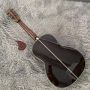 Custom OOO Slotted Head Acoustic Guitar 39 Inches Solid Top Fretboard Abalone Inlay Binding