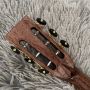 Custom OOO Slotted Head Acoustic Guitar 39 Inches Solid Top Fretboard Abalone Inlay Binding