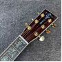 Custom 40 Inch OM45K Deluxe Cutaway Body Solid KOA Wood Acoustic Electric Guitar with Customized Pickguard and Umbrella Torch Logo