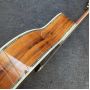 Custom 40 Inch OM45K Deluxe Cutaway Body Solid KOA Wood Acoustic Electric Guitar with Customized Pickguard and Umbrella Torch Logo