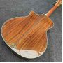 Custom 40 Inch OM45K Deluxe Cutaway Body Solid KOA Wood Acoustic Electric Guitar with Customized Pickguard and Umbrella Torch Logo