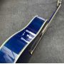 Custom GIBSON Style Viper Blue Dove Acoustic Guitar 41 Inch Dreadnought D Body with Abalone Inlay Binding
