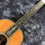 Custom OOO 5A Solid RoseWood Back Side Abalone Binding Acoustic Electric Guitar in Red