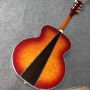Custom GB Style 43 inch SJ-200 Jumbo Solid Spruce Wood Cherry Red Glossy Paint Acoustic Guitar