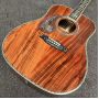 Left Handed D Body Solid Koa Top Acoustic Guitar with KOA Wood Back Side Abalone Binding Life Tree Inlay Deluxe KOA Guitar OEM