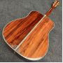 Left Handed D Body Solid Koa Top Acoustic Guitar with KOA Wood Back Side Abalone Binding Life Tree Inlay Deluxe KOA Guitar OEM