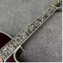 Custom Deluxe SJ200 Solid KOA Top Cutaway Jumbo Acoustic Guitar, Solid KOA Back Side, 43 Inch Gibson Style 