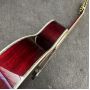 Custom Deluxe SJ200 Solid KOA Top Cutaway Jumbo Acoustic Guitar, Solid KOA Back Side, 43 Inch Gibson Style 