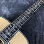 Custom Martin Style Deluxe D-100AA All Solid Wood 41 Inch D Type Spruce Acoustic Guitar Abalone Inlay Solid Rosewood Back Side