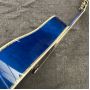 Custom GB Style Hummingbird Limited Viper Blue Acoustic Guitar, Customized Logo