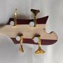 Custom 4 Strings Rickenbacker Style Fretless Engraved Bass Guitar with Gold Hardware