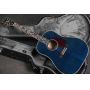 Custom Gibson Style Solid Adirondack Spruce Top Solid Tiger Maple Back Side J-45 Acoustic Guitar in Blue