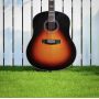 Custom Oversized 12 Strings Electric Acoustic Guitar, Solid Rosewood Back Side, Sunburst Color