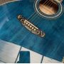 IN STOCK, Custom OM Series Ripple Blue Color Solid Spruce Top Solid Maple Sides and Back Ebony Fingerboard Acoustic Guitar