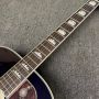 Custom Gibson SJ200 Style 43 Inch Flamed Maple Back Side Jumbo Acoustic Guitar in Blue