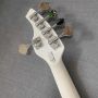 Custom MusicMan Style 5 Strings Electric Bass Guitar in White, in Stock, Accept Electric Guitar OEM