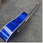 Custom GB Gibson Style Doves in Flight Viper Blue Acoustic Guitar, Flamed Maple Back Side, Accept Guitar OEM