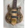Custom Alembic Stanley Clarke Style 5 Strings Tree Burl Top Electric Bass Neck Thru Body Gold Part