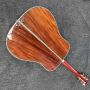 Custom Deluxe Lefty D Body Solid Rosewood Back Side Acoustic Guitar