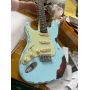Custom Fender Stratocaster Strat Style Lefty Handed Relic Electric Guitar in Green with Rosewood Fingerboard Maple Neck Accept Guitar OEM